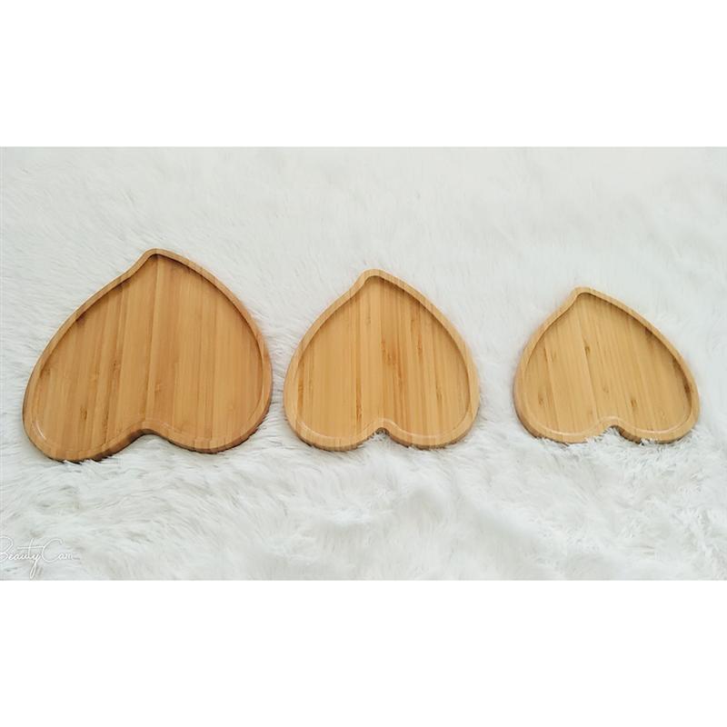 Bamboo Wooden Love Fruit Plate Dinner Plate