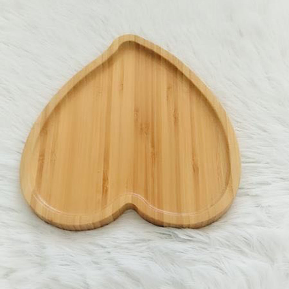 Bamboo Wooden Love Fruit Plate Dinner Plate