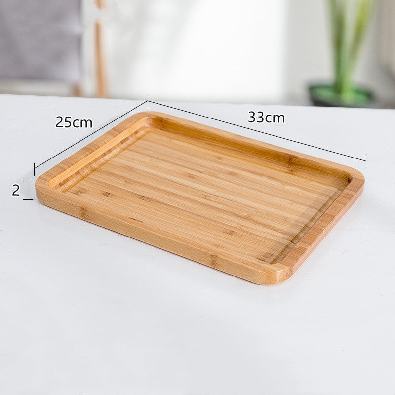 Simple Bamboo Tea Tray Fruit Tray Rectangular Water Cup Tray