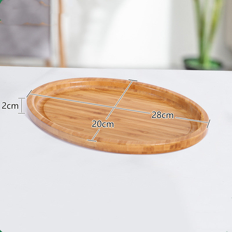 Simple Bamboo Tea Tray Fruit Tray Rectangular Water Cup Tray