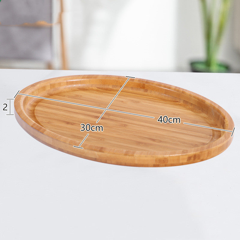 Simple Bamboo Tea Tray Fruit Tray Rectangular Water Cup Tray