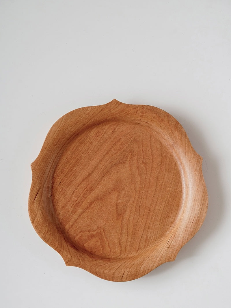 Ins Style Hand-made Wooden Flower Plate