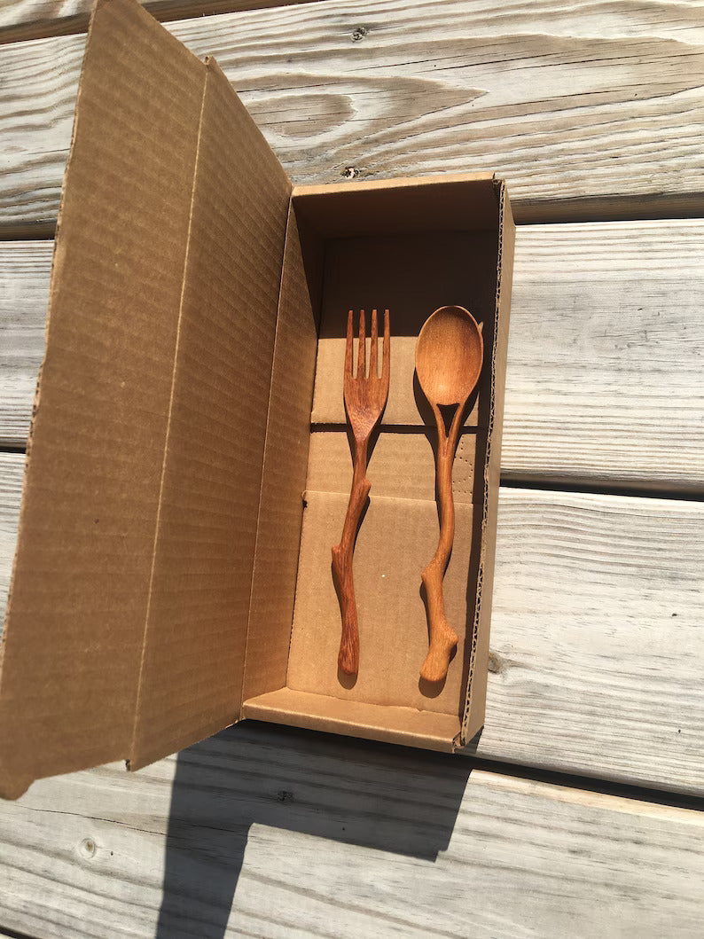 Wooden Spoons and Folks, Handmade Wooden Utensils, Cooking Kitchen Gift